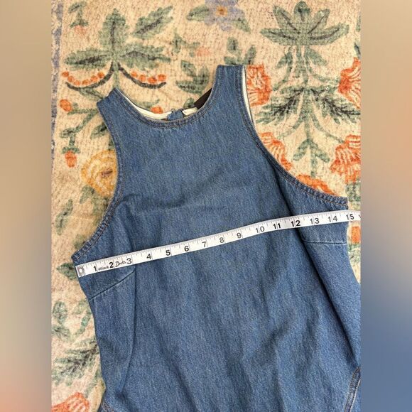 Future Collective Racer Back Denim Midi Dress size 4 Cotton - Picture 4 of 7